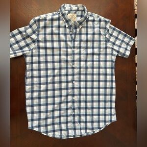ST john bay Men's Blue and White Checkered Shirt size XLT